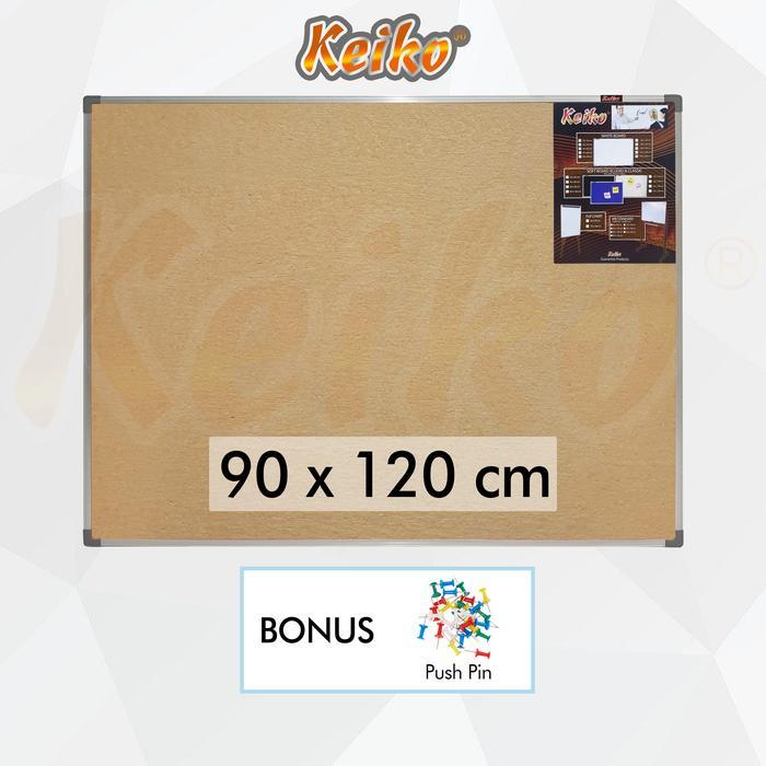 Softboard Cork Pin Board / Papan Mading Gantung Keiko 90 x 120 cm