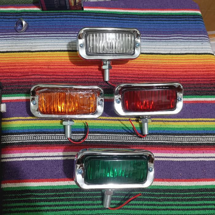 Lampu Depan Headlight Square Lampu Kotak Vintage Lampu Chopper Foglamp Vintage Foglamp Classic