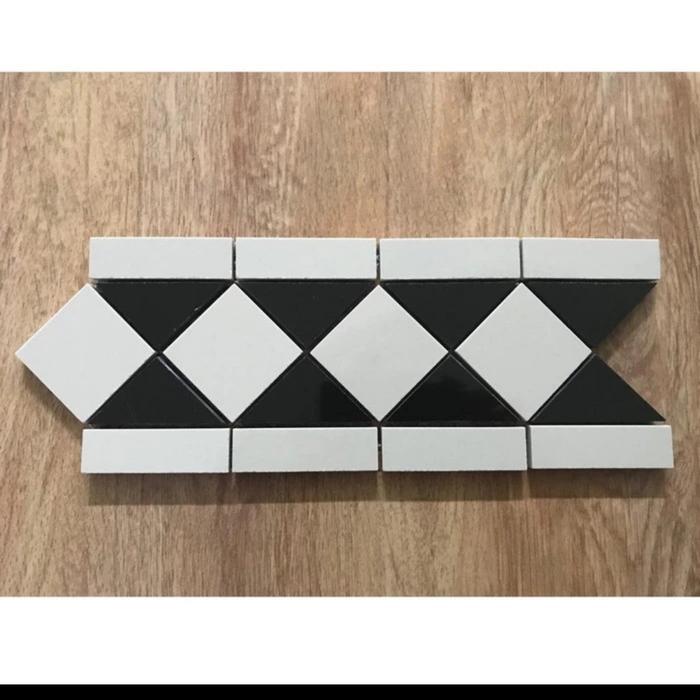 Keramik Border Lantai Listello Hitam Putih Boder Lantai 12x30