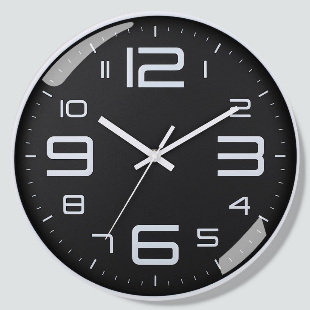 Personalizes Unique Nordic Wall Clock Round Mute Digital Clock Wall Hanging Clock Household