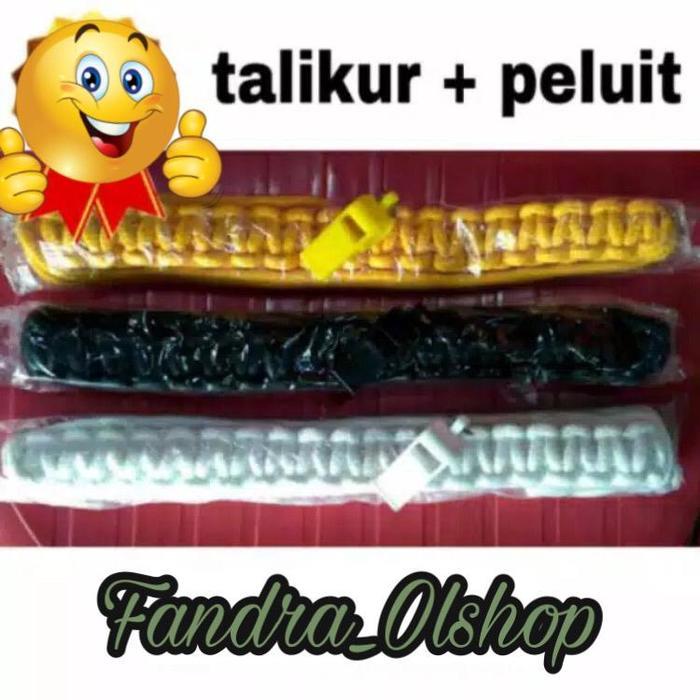 Talikur + Peluit Satpam 1 set. Hitam/Putih/Kuning/Merah/Hijau/Ungu.