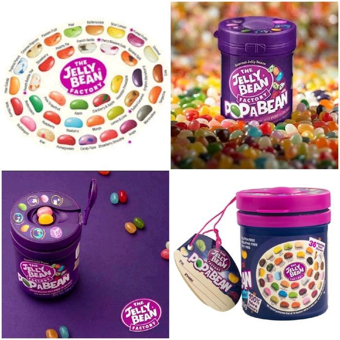 THE JELLY BEAN POP A BEAN FACTORY EDISI KEMASAN DISPENSER CANDY IMPORT PERMEN ANEKA RASA POPABEAN