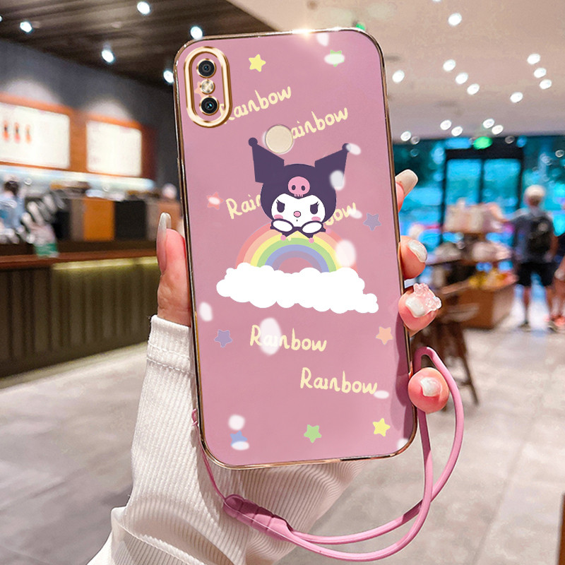 Casing Hp Untuk Xiaomi Redmi S2 Y2 Case Casing Kartun pola plating shell HP Kasing Silikon Softcase