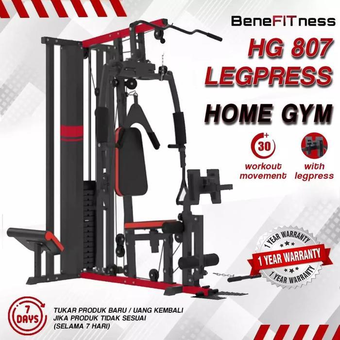 Benefitness HG 807 - Alat Fitness Multigym Angkat Beban - Home Gym Multifungsi 1 Sisi Garansi 1