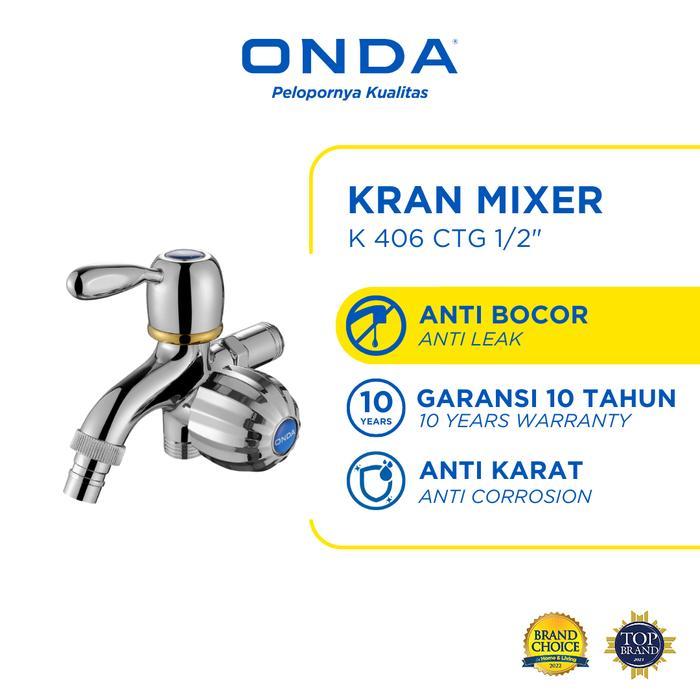 Toto - Onda Kran Cabang Chrome Kran Shower 2 Cabang 1/2 In Kran Cabang 2 Toilet Keran Anti Bocor