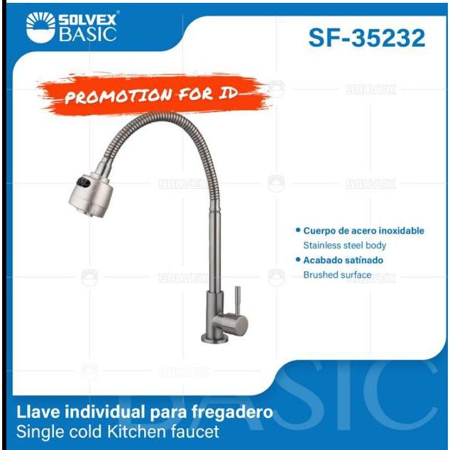 Toto - Solvex Kran Keran Angsa Fleksibel Tembok Meja Krom Hitam Chrome Uk 1/2"