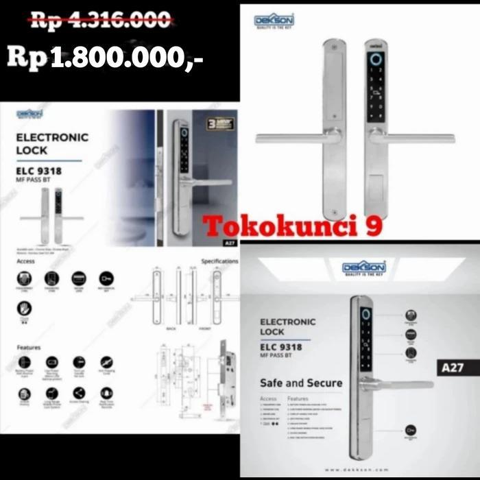 Hot Sale Kunci Digital Dekson Elc 9318 A27 Mf Pass Bt Smart Lock Dekson