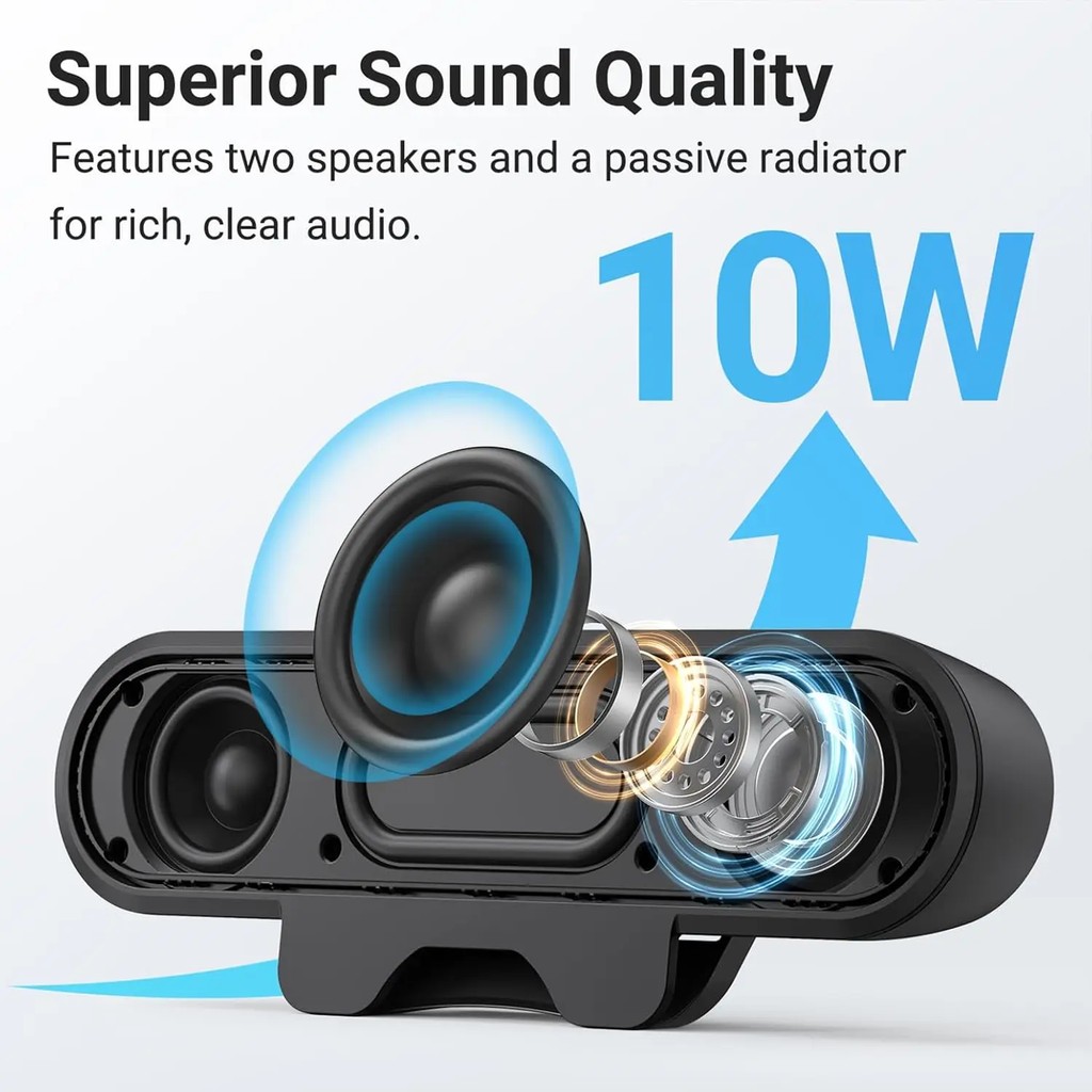 USB Computer Speaker HD Stereo PC Speakers with Volume Control Loud Wired Desktop Speakers for PC