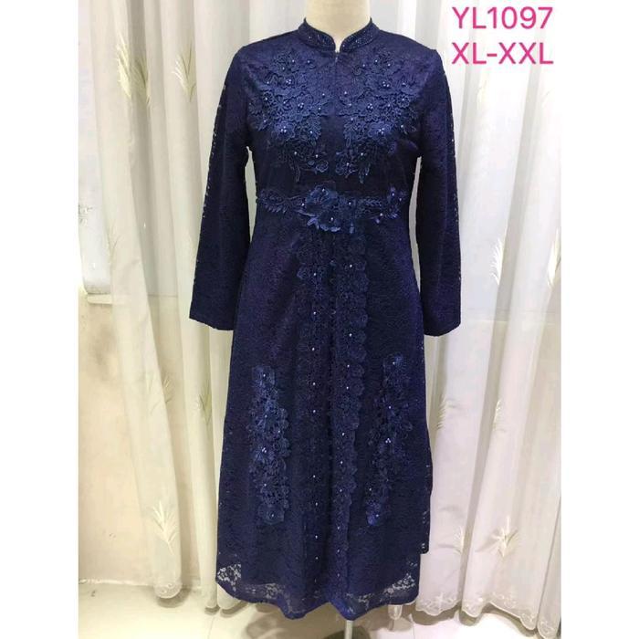 zeni [COD] NEW Gamis Pesta Brokat Import // Dress Kebaya Brokat Import Pesta Super Cantik//Gamis