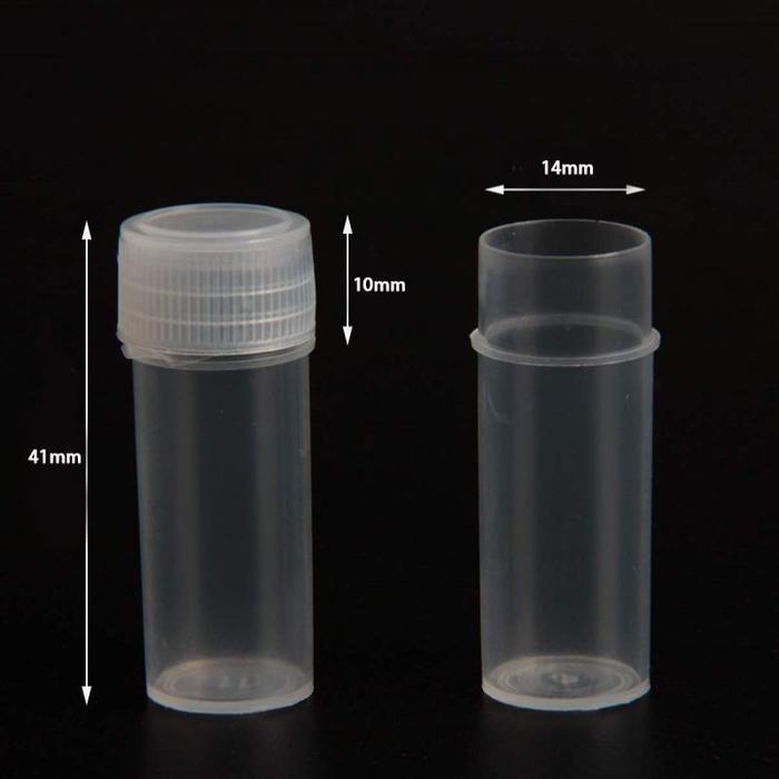 100PCS 5ml Botol Sampel Plastik Toples Botol Mini Kecil Sampel Sample Bottle Toples Botol Mini