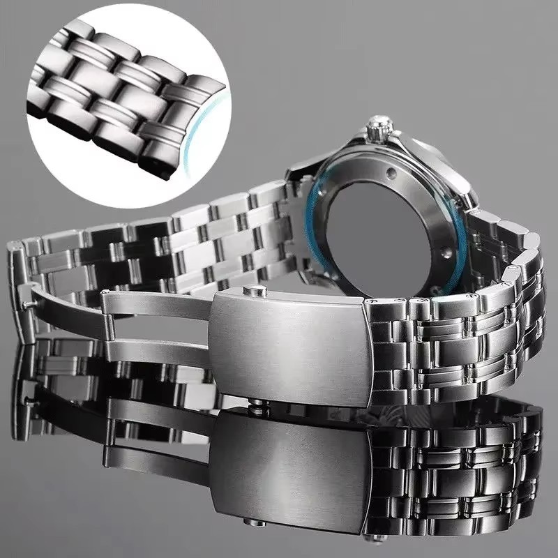 Watchbands Bracelet For Omega Planet Ocean 007 Seamaster 600 Metal Strap Watch Men Stainless Steel