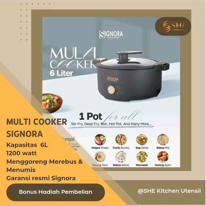 MultiCooker Signora 6Liter Panci Listrik Serba Guna