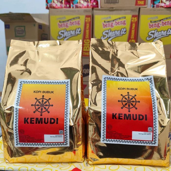 "New" Kopi Bubuk Kemudi 500g / 1000g / 1,5kg dan 6 kg - Kopi Hitam Bubuk Kemudi Coffee Robusta