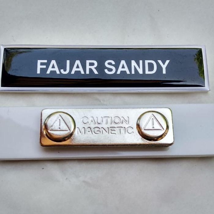 "New" PAPAN NAMA AKRILIK MENGGUNAKAN PENITIK / LAPISAN RESIN / NAME TAG / PIN / PIN NAMA / PIN PNS /