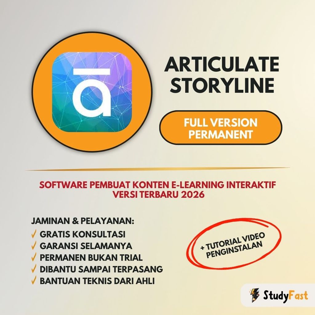 Articulate Storyline 2026 Original Lifetime (WIN) + Panduan Tutorial Lengkap