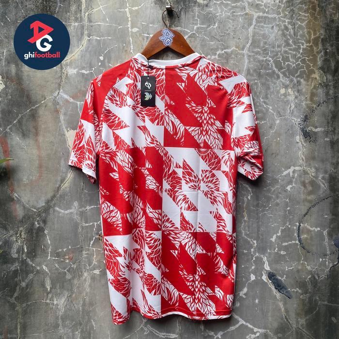 Terbaru Best Quality 100% Original Jersey Original Erspo Timnas Indonesia 2024 Prematch Red White