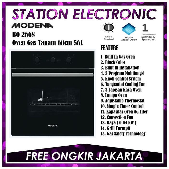 Modena Built In Oven Gas BO 2668 | Oven Gas Modena BO 2668 56 Liter