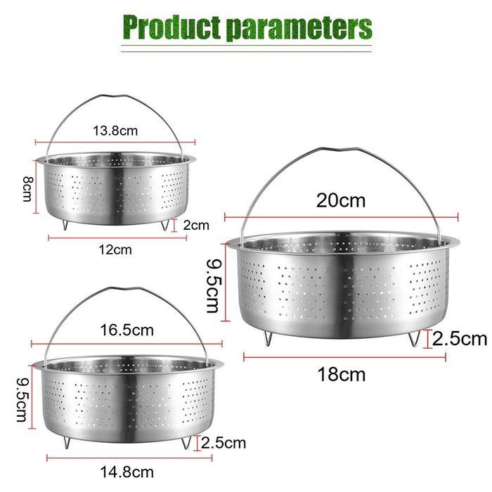 Panci Kukusan Keranjang Baja Tahan Karat Penanak Nasi Penanak Nasi Elektrik Keranjang Nasi