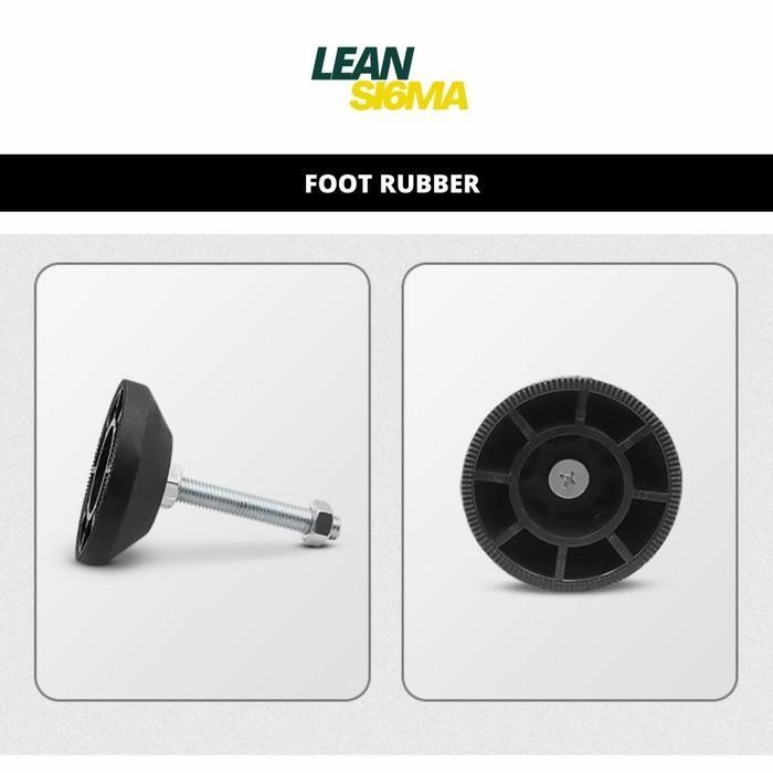 Adjuster Foot 60mm Kaki Meja Conveyor Nylon