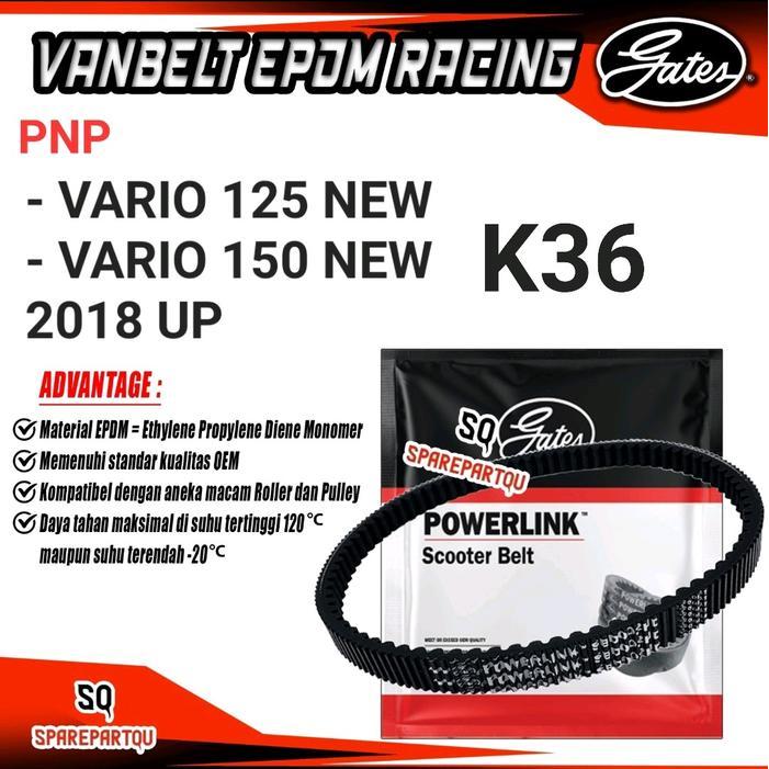 Ready VANBELT GATES NEW VARIO 125 VARIO 150 2018 UP EPDM VBELT K36