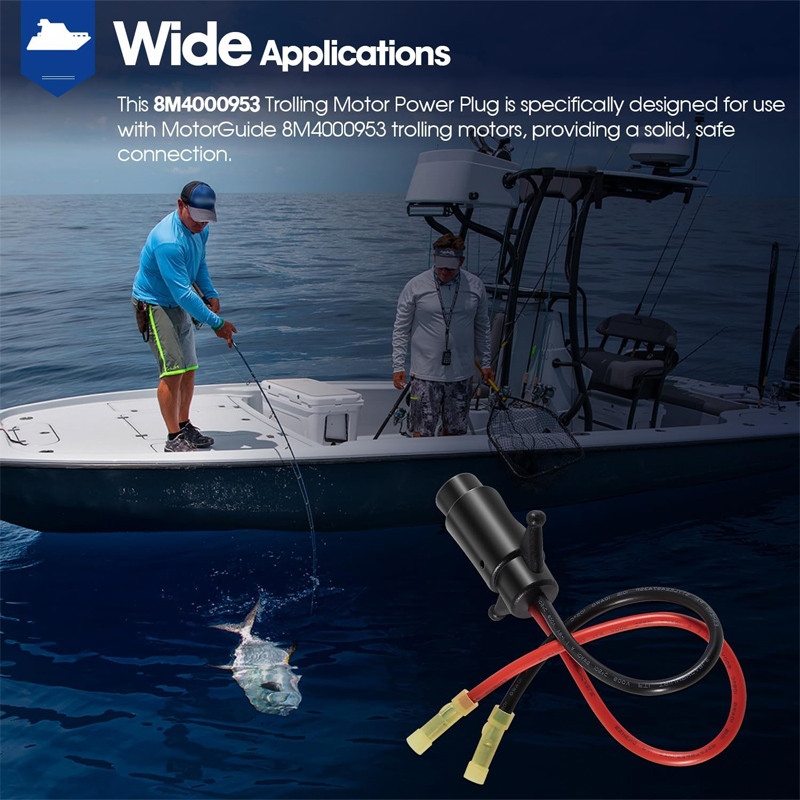 14365-6 Trolling Motor Plug, Male Trolling Motor Connector, Quick Connect Electrical Plug With Butt