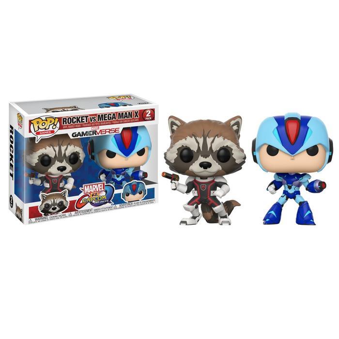 Toys Funko Pop Marvel Vs. Capcom - Rocket & Mega Man X 2 Pack