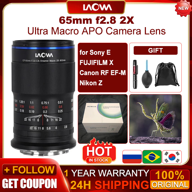 DISKON Venus Optics Laowa 65mm f/2.8 Ultra Macro 2x APO Lens for Sony E ~FUJIFILM X for Canon EF-M N