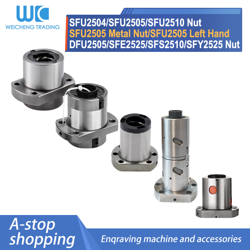 PROMO   High Strength SFU2504 DFU2505 SFS2510 SFE/SFY2525 Ballscrew Nut 25mm Ball Screw Carbon Steel