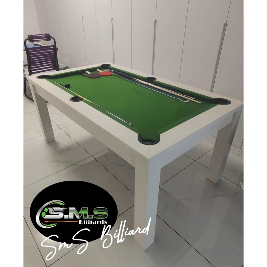Meja Billiard Biliar Bilyar Ukuran 6feet 6ft batu Marmer tebal aksesoris komplit