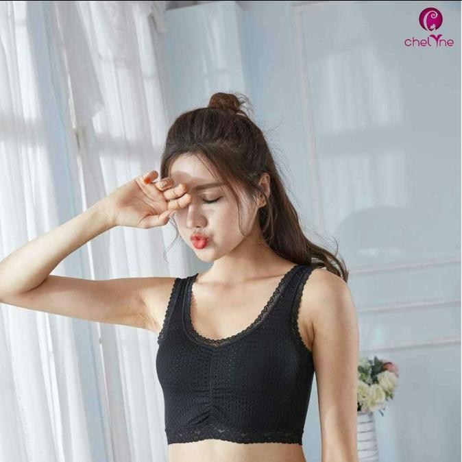 Chelyne Bh Bralette T287 Bahan Lycra Berpori - Inner