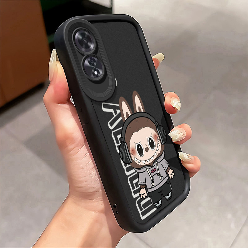 Casing Hp untuk OPPO A60 4G Case Softcase Kesing Boneka pria trendi musik Cesing Half Pack silikon k
