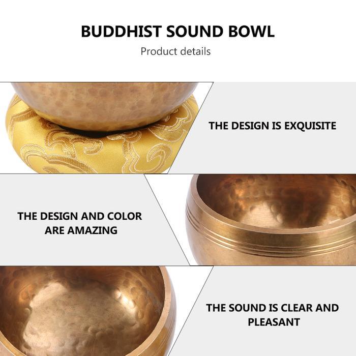 Singing Bowl Nepal Lonceng Tibet Buddha Diameter Mangkuk Suara Buddha 8cm Untuk Meditasi Yoga