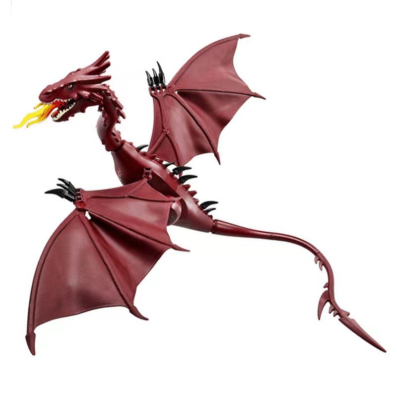 Blocks Hobbi Movie Animal Fire Dragon Doll Smaug Action Building Blocks DIY Collection Gift Model