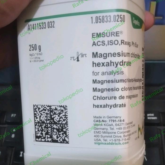 Ready Magnesium chloride hexahydrate merck 1.05833.0250g
