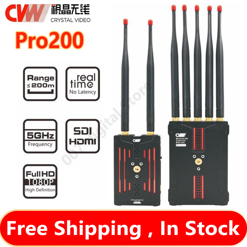 DISKON CVW Pro200 200m Wireless HD Video Transmission System 5GHz SDI HDMI 1080P Multifunctional Wir