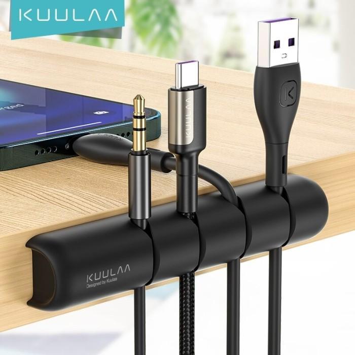 KUULAA Silicone Cable Organizer Desktop Clips