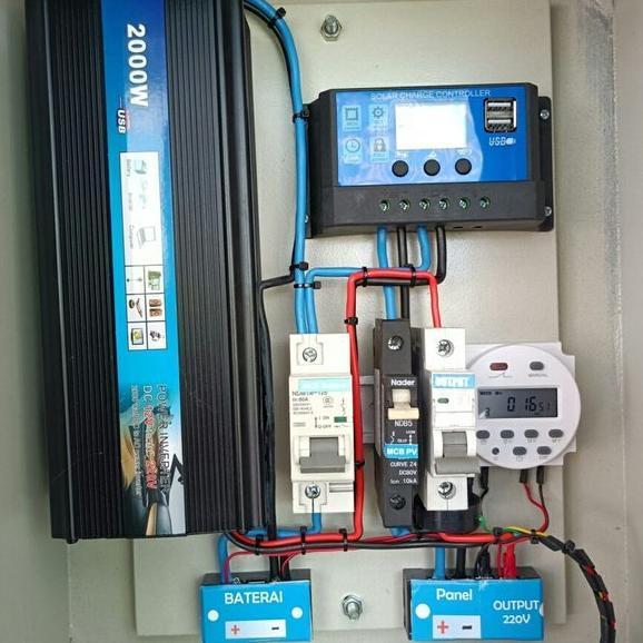 Terbaru Paket Box Panel Plts 2000 Watt Panel Surya Solar Cell Inverter Promo