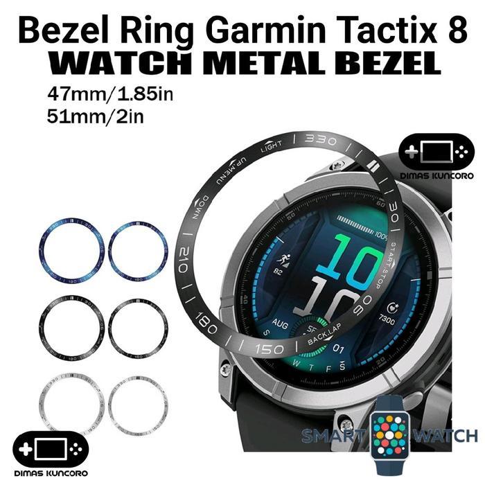 Bezel Ring Garmin Tactix 8 Cover Bumper Casing Protector Frame Metal Cincin Garmin Tactix 8 47Mm