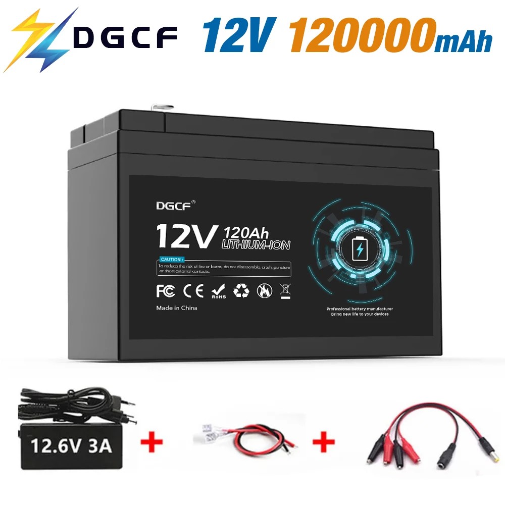 12V 100Ah 120Ah lithium Battery Pack Lithium Iron Phosphate Batteries Built-in BMS For Solar Boat Wi