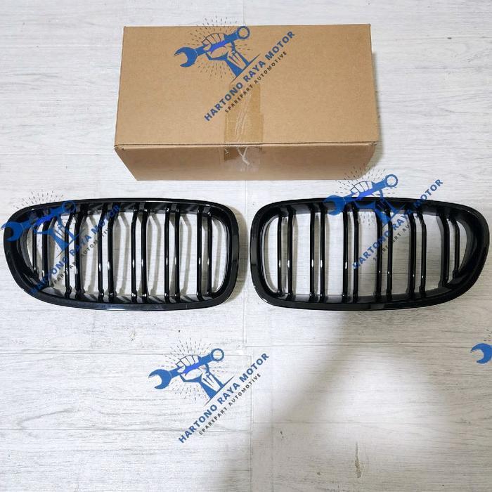 GRILL BMW E90 DOUBLE SLATE BLACK GLOSSY GRILLE BMW E90 LCI FACELIFT 2008-2012