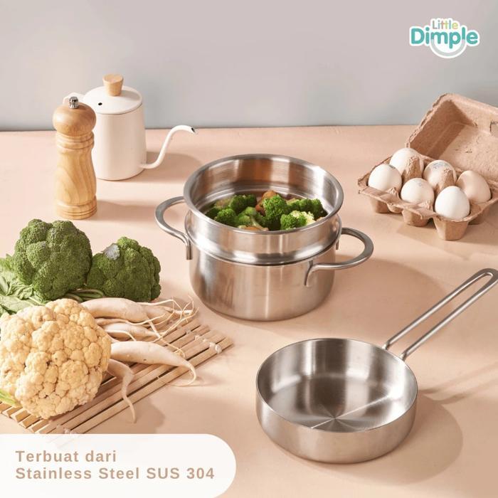 Little Dimple Pure Pan - Panci Stainless Steel Premium Set