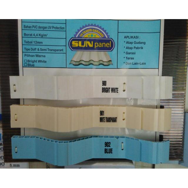 ATAP UPVC SUNPANEL 12mm lebar efektif 770 PANJANG 5 M Gratis Ongkir