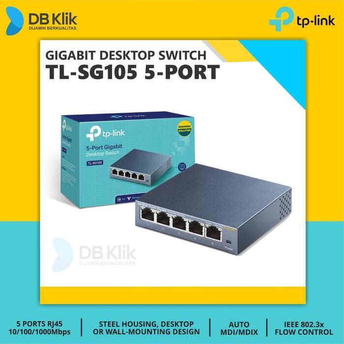 Desktop Switch TP-Link TL-SG105 5 Port Gigabit -Hub TP Link TL SG105