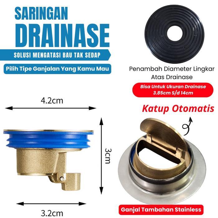 Floor Drain Penutup Lubang Saluran Air Kamar Mandi Wastafel Otomatis