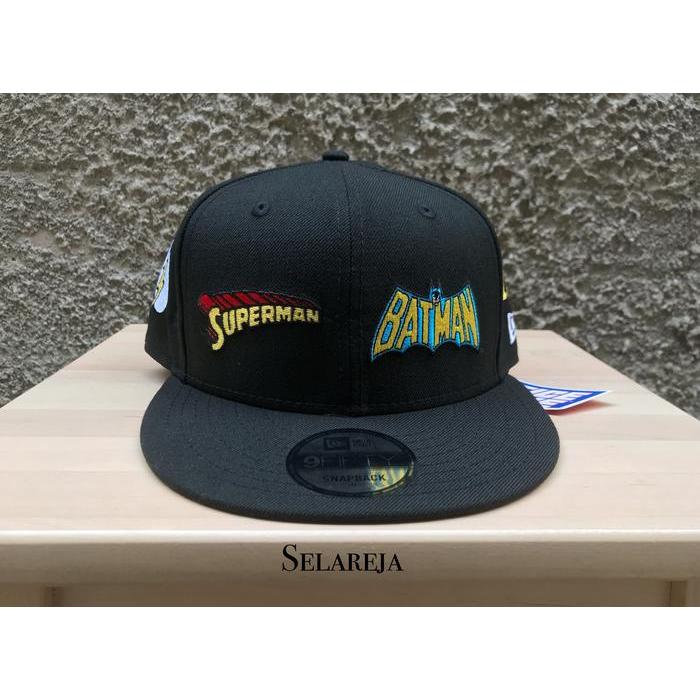 Ready New Era 9Fifty Super Heroes Superman & Batman Black Snapback 100% Ori