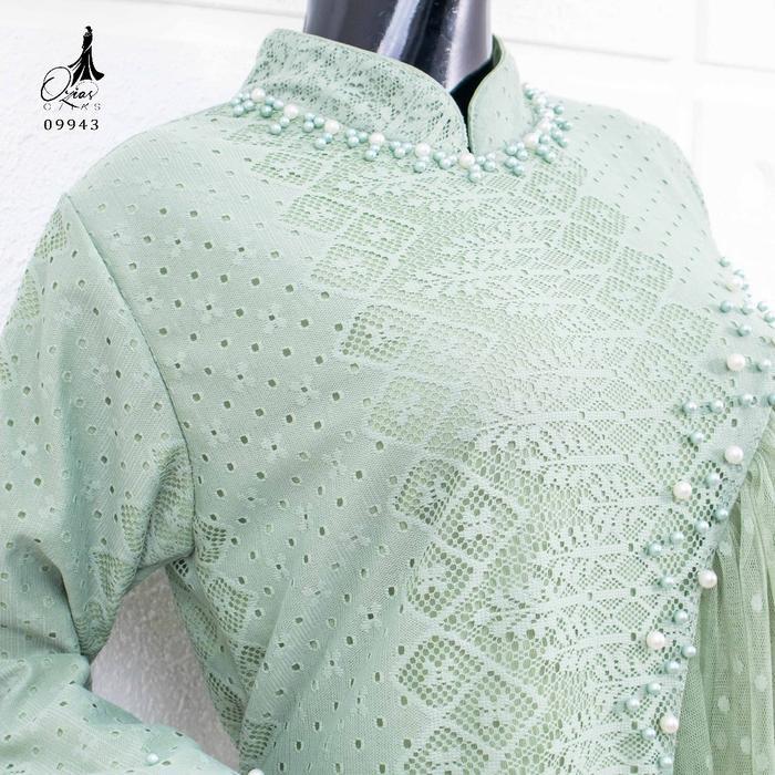 Gamis Ozias Brokat Florance Jumbo 09943 I Gamis Lebaran Muslimah I Fashion Remaja Jumbo Ld 120 & Ld