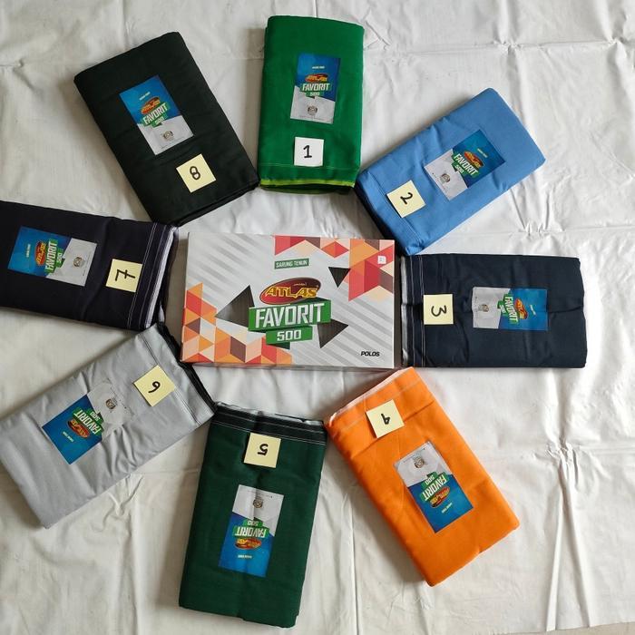 sarung atlas favorit polos warna random Muslim Motif