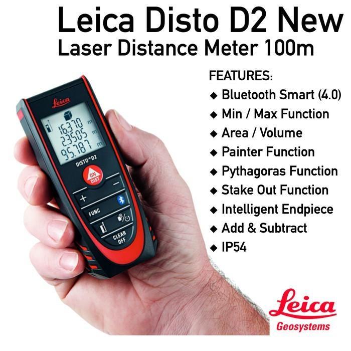 Leica Disto D2 Laser Distance Meter 100m
