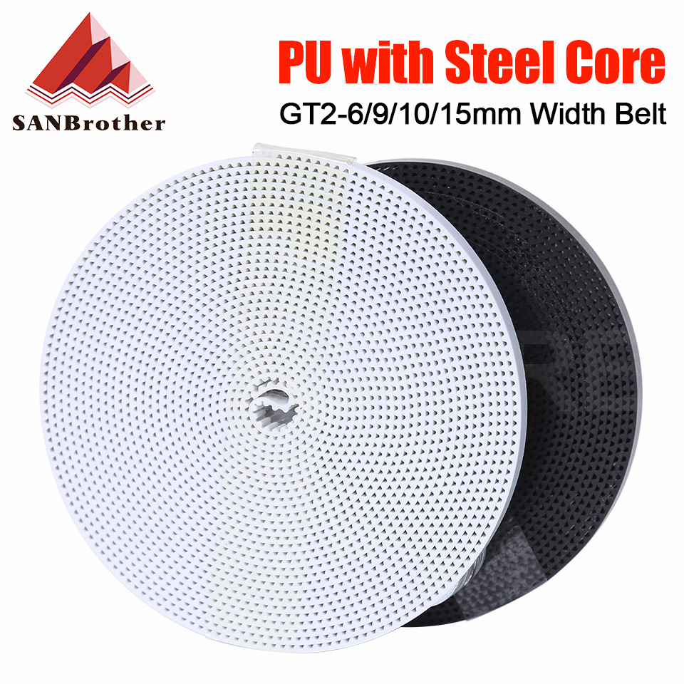 Gt2 Belt Pu With Steel Core Gt2 Belt 2Gt Timing Belt Width 6Mm 10Mm 9/15Mm For 3D Printer Parts