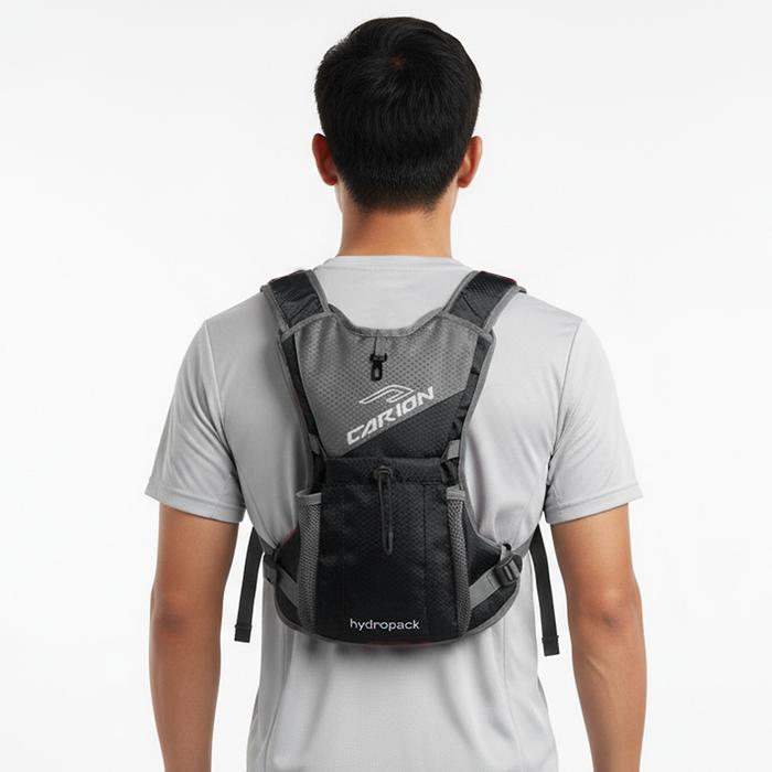 Premium Carion Indonesia Hydropack Casey 2.0 Hitam Tas Punggung Mtb Trail Run 5 Liter 2 Slot Water